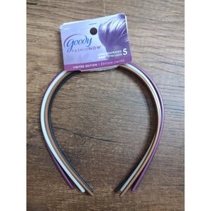GOODY Fashion Now Lizzie Headbands 5 Ct NOS Hard Plastic Limited Edition 02231